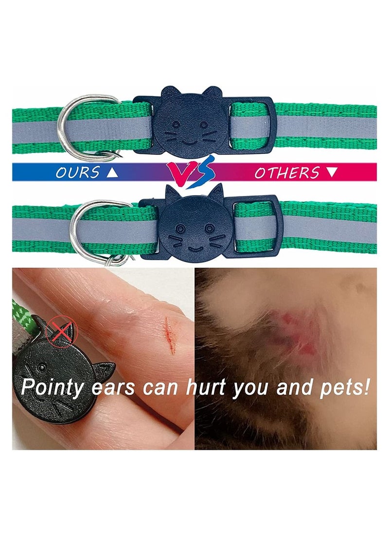 SYOSI - 14 Pack Reflective Breakaway Cat Collars with Bells, Safety Buckle Kitten Collar, with Name Tag, Adjustable, Ideal for Girl Cats Male Cats, Pet Supplies, Stuff (12 Colors and 2 ID Tags) - Image 1