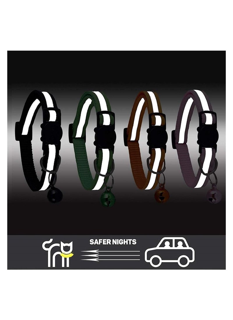 SYOSI - 14 Pack Reflective Breakaway Cat Collars with Bells, Safety Buckle Kitten Collar, with Name Tag, Adjustable, Ideal for Girl Cats Male Cats, Pet Supplies, Stuff (12 Colors and 2 ID Tags) - Image 1