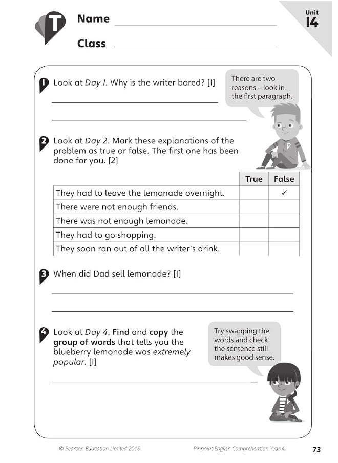 null - Pinpoint English Comprehension Year 4: Photocopiable Targeted Practice - Image 1