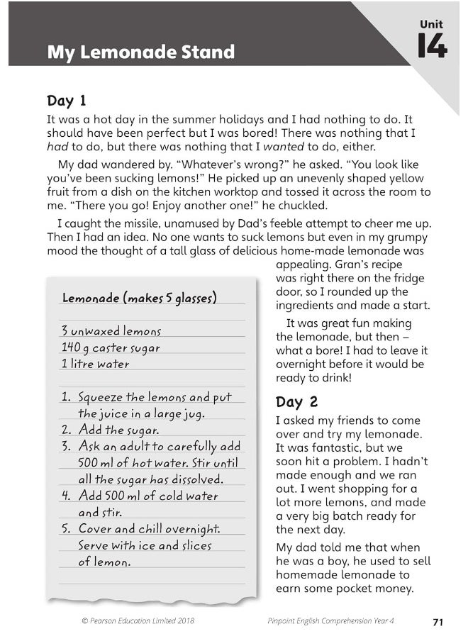 null - Pinpoint English Comprehension Year 4: Photocopiable Targeted Practice - Image 1