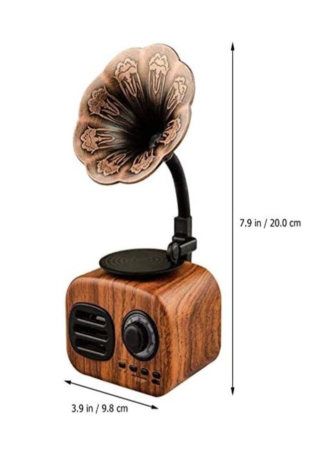 Mini classic radio bluetooth speaker record player vintage retro speaker gramophone radio stereo sound box mini wireless speaker - Image 3