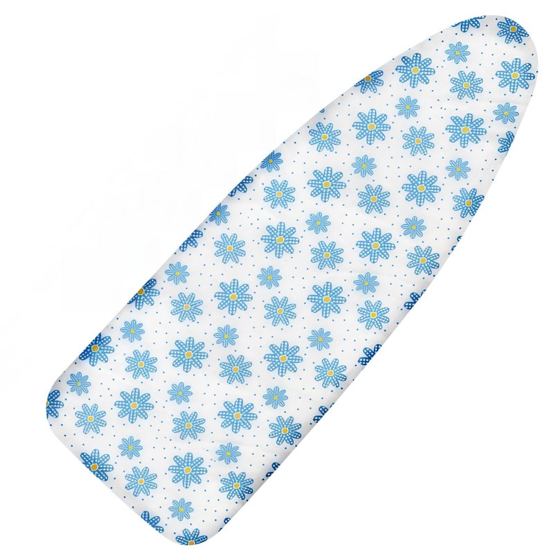 Ironing Board Cover and Pad 18x49 Extra Wide Thick Iron Padding Scorch Stain Resistant Ironing board cover Heavy Duty Iron Board Padded with Adjustable Fasteners Durable Elastic Edge Daisy