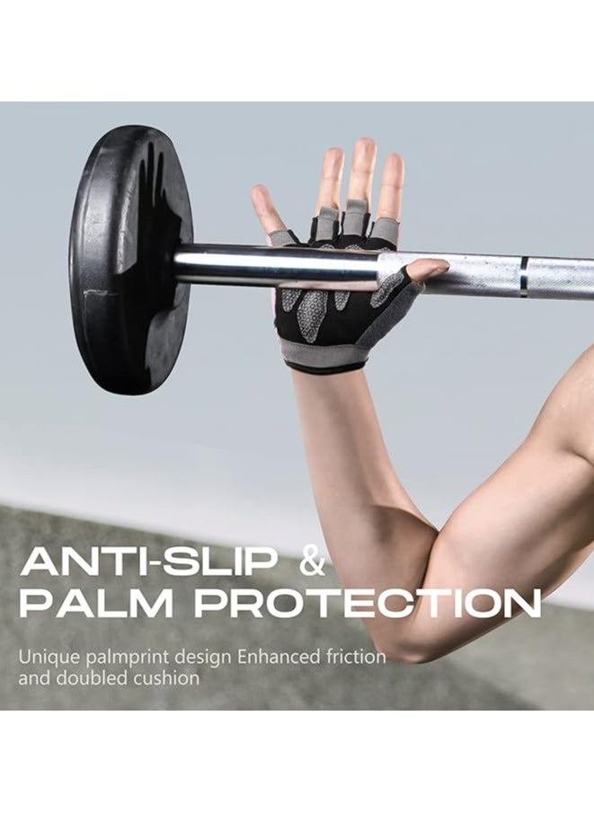 Fanski - Workout Gloves, Weight Lifting Fingerless Gym Exercise Gloves with Curved Open Back, for Powerlifting, Women and Men - Image 1
