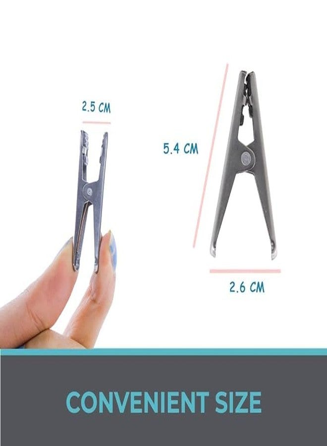 STEEPLE® Cloth Hanging Clips | 25 Steel Multipurpose Drying Clips for Baby Clothes | Silver - Image 5