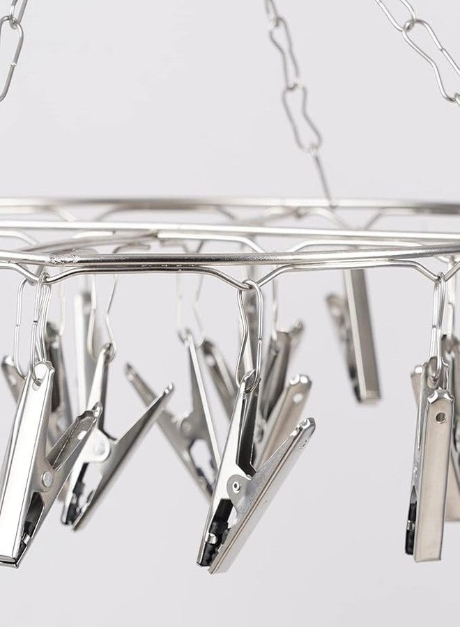 STEEPLE® Cloth Hanging Clips | 25 Steel Multipurpose Drying Clips for Baby Clothes | Silver - Image 3