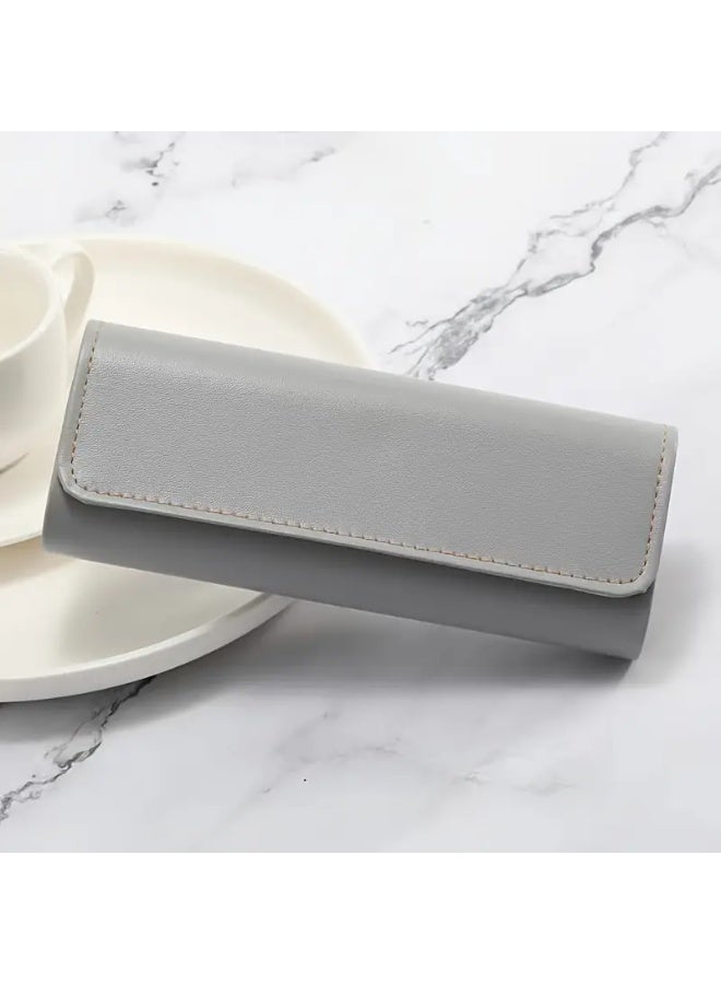 Vintage Minimalist Glasses Case - Beige, Super Lightweight Pressure-Resistant