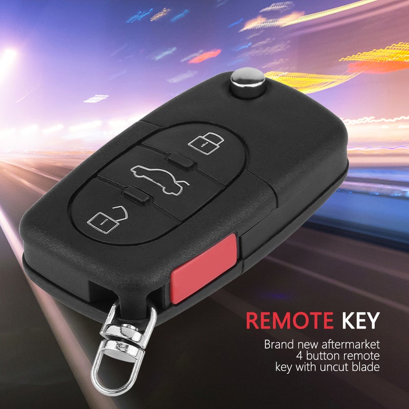 4 Button Flip Uncut Entry Remote Key Fob 315MHz ID48 Chip for Audi A6 S4 TT 4D0837231E - Image 4