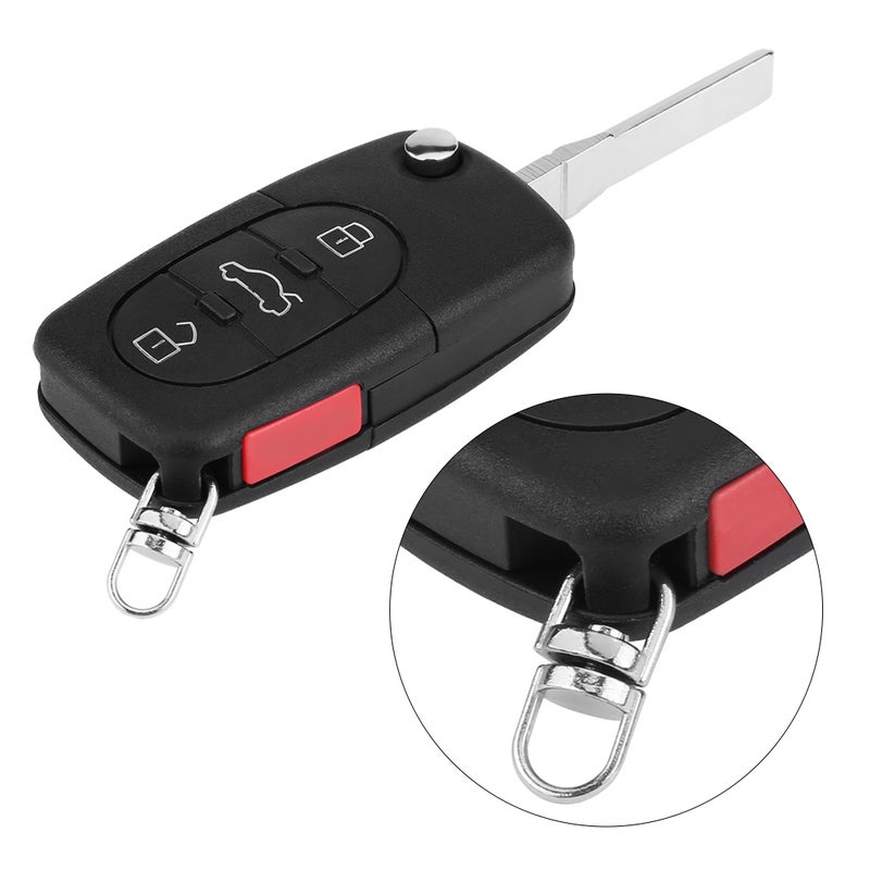 4 Button Flip Uncut Entry Remote Key Fob 315MHz ID48 Chip for Audi A6 S4 TT 4D0837231E - Image 2