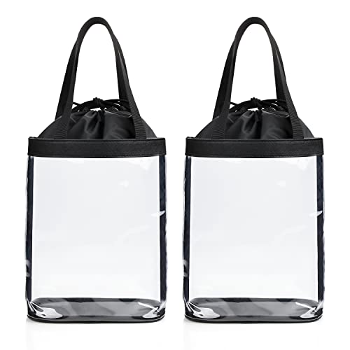 onemoky Clear Makeup Bags TSA Approved Toiletry Bag for Traveling Clear Travel Bag for Toiletries Waterproof Transparent Cosmetics Bag Organizer for Women Men Carry on Airport Airline Compliant Bag 2PCS - Image 1