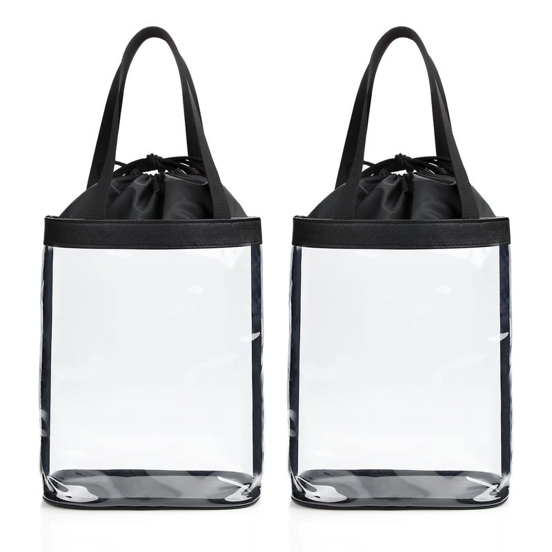 onemoky Clear Makeup Bags TSA Approved Toiletry Bag for Traveling Clear Travel Bag for Toiletries Waterproof Transparent Cosmetics Bag Organizer for Women Men Carry on Airport Airline Compliant Bag 2PCS - Image 2