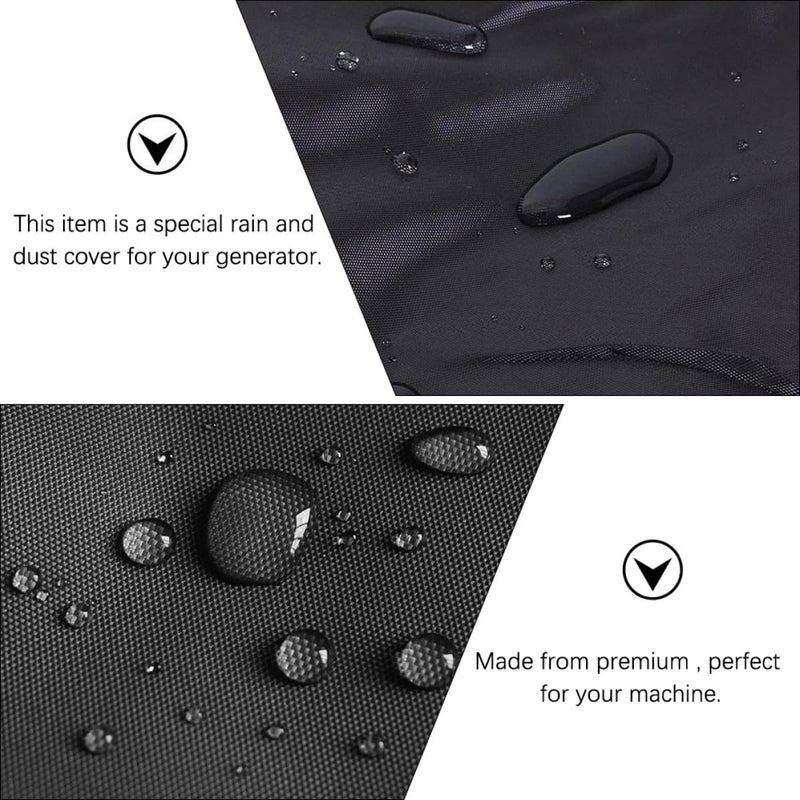 Kisangel Generator Cover 26x20x20 Inch Black 210d Oxford Fabric Weather-resistant Dustproof Rainproof Storage Accessory for Outdoor Portable Generators - Image 3