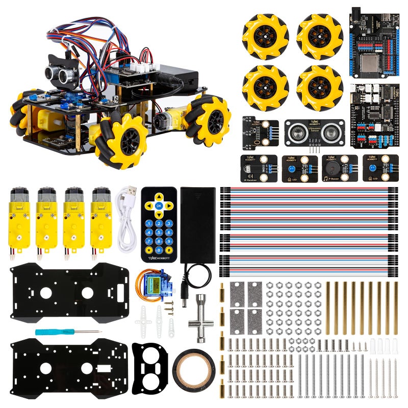 acebott مجموعة سيارة الروبوت الذكية ACEBOTT المتوافقة مع Arduino للروبوتات للأطفال من عمر 8 إلى 12 و 12 إلى 16 مشروع برمجة إلكترونية مجموعات علوم STEM هدايا البرمجة للبالغين والشباب - Image 3