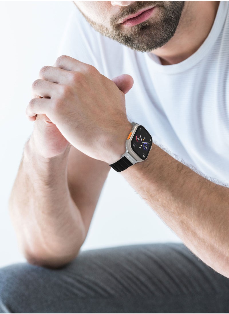 blupebble - Silicone Reversible Magnetic Strap for Apple Watch Ultra 49/45/44/42MM Compatible with Series 8 | 7 | 6 | 5 | 4 | 3 | SE - Image 1