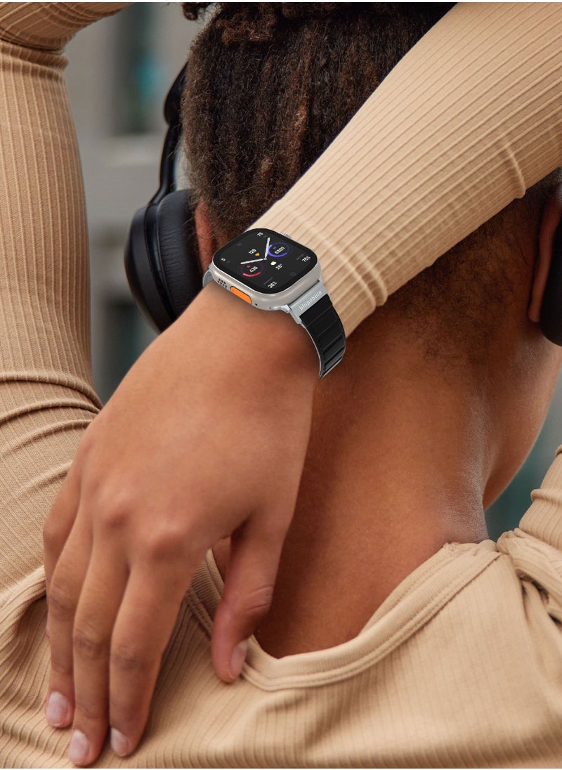 blupebble - Silicone Reversible Magnetic Strap for Apple Watch Ultra 49/45/44/42MM Compatible with Series 8 | 7 | 6 | 5 | 4 | 3 | SE - Image 1