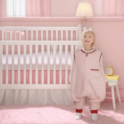 BLOOMSTAR Toddler Sleep Sack with Feet 36T Fleece 4 Seasons Baby Girl Walking Wearable Blanket 20 TOG Soft Plush kIDS Sleep Bag Comfortable Legged Sleeper - Image 3