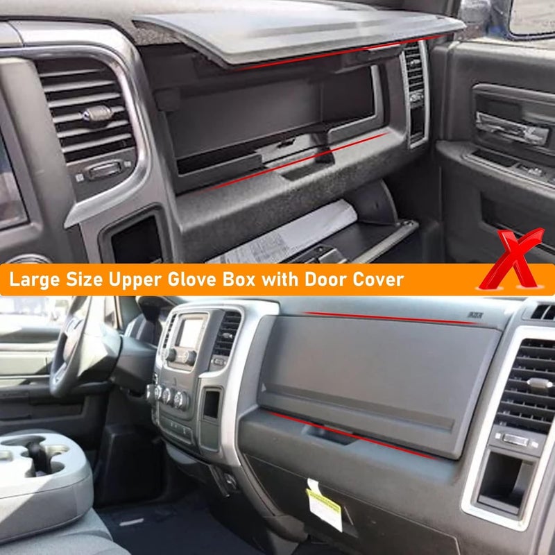 Moonlinks Compatible with Dodge Ram 1500 2500 3500 Glove Box Organizer 2019 2020 2021 2022 2023 2024,Center Console Organizer Console Tray Storage with Rubber Pad for RAM 1500 2500 3500 2019-2024 - Image 5