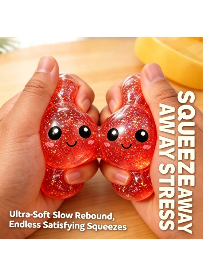 Glitter Dumpling Squishy Toy, Sensory Toy with Steamer Box Dumpling Squish-y for Kids and Adults - Image 2