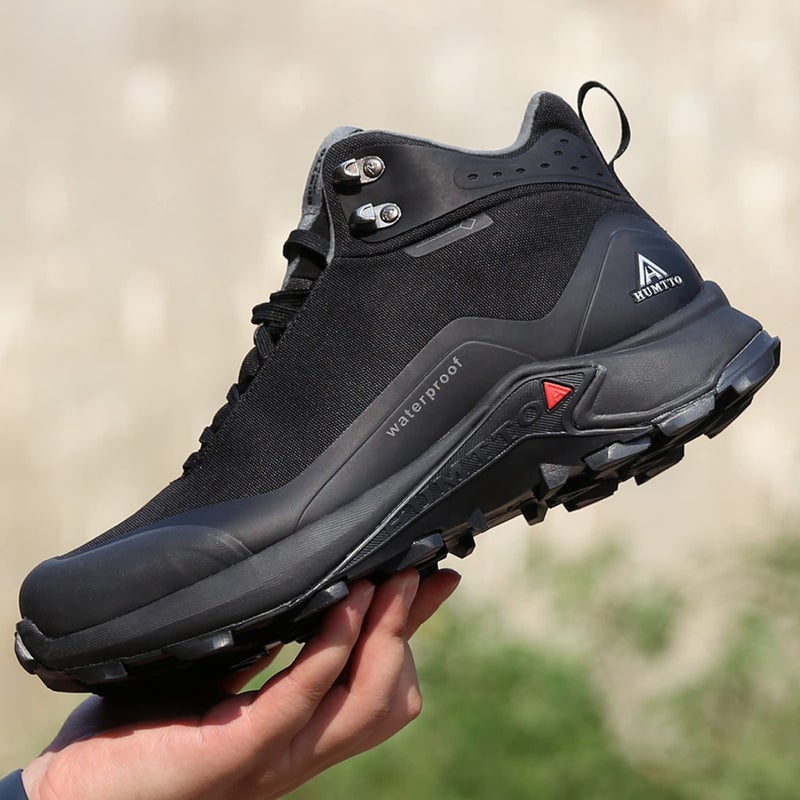 HUMTTO Men's All-Terrain Waterproof Hiking Boots Lightweight Breathable Outdoor Ankle Boots Trekking Hiking Shoes 10.5 Black - Image 3
