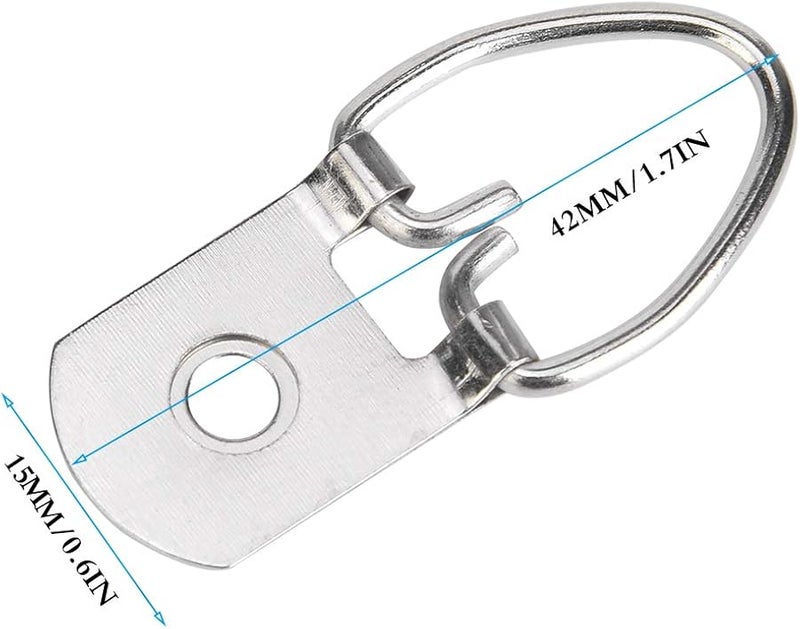 50 مجموعة من علاقات الصور السوداء مع مسامير وخطافات حرف D للإطارات واللوحات والساعات - Image 4