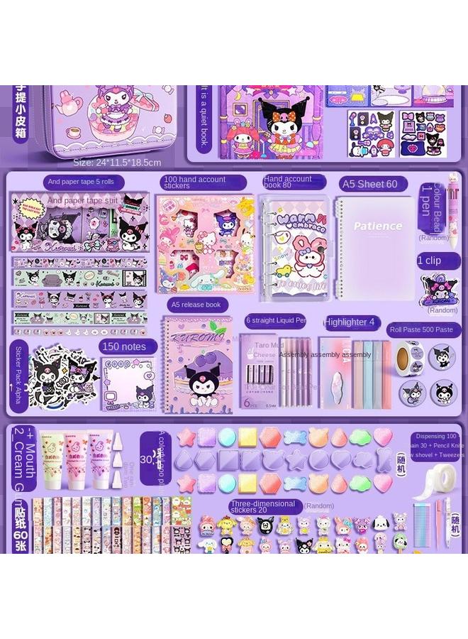 Bluejw Hand Account Suit Hand Account Book Goo Card Suit Gift Box For Girls Deluxe Edition Kukulomi Girls Children Primary School Girls - Image 1