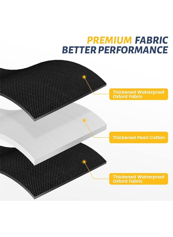 Hihonor - RV Door Window Shade, Foldable Hook and Loop Fastener RV Blackout Window Cover, UV Rays Protection Camper Trailer Door Window Cover, Waterproof Thickened Oxford Fabric, 16" (L) x 25" (W) - Image 1