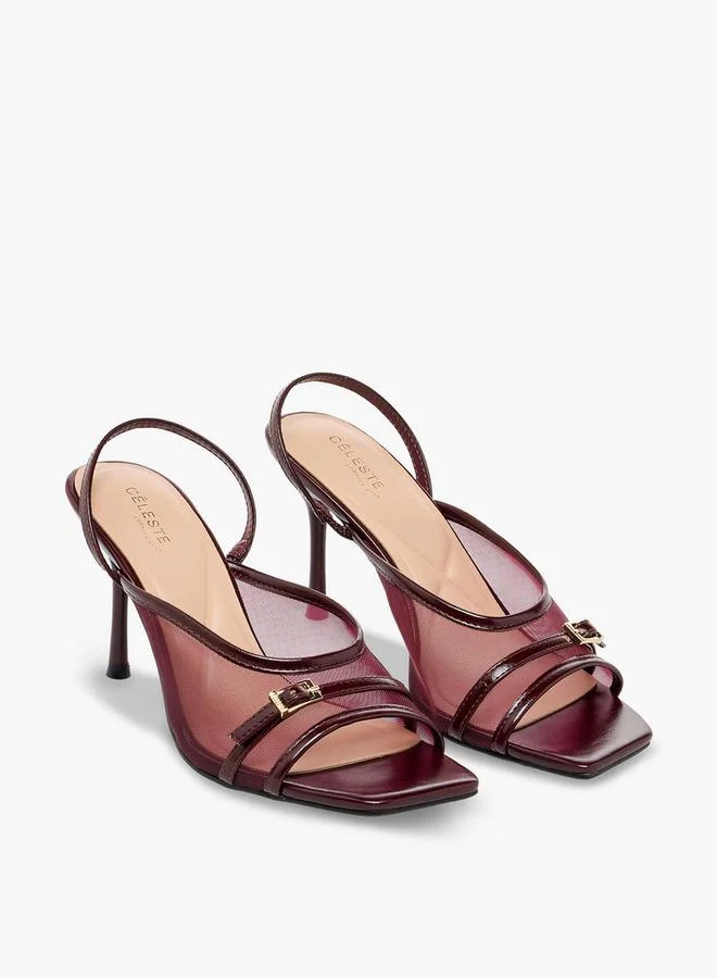 Celeste BURGUNDY Women Stiletto Heel Sandals for Women | Best Price UAE