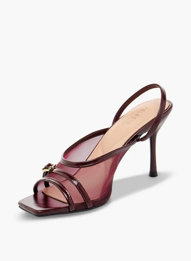 Celeste BURGUNDY Women Stiletto Heel Sandals for Women | Best Price UAE