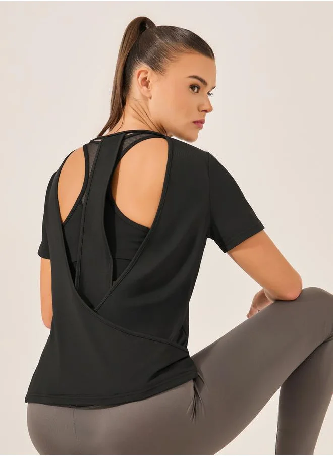 Styli Racerback Short Sleeve Top