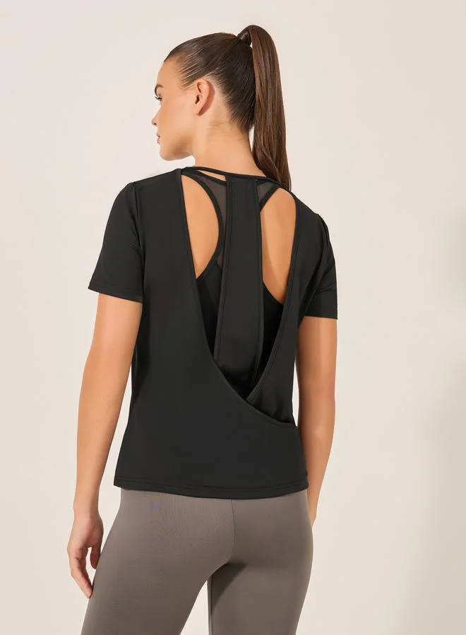 Styli Racerback Short Sleeve Top