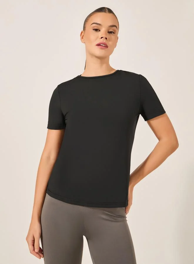 Styli Active Racerback Short Sleeve Top
