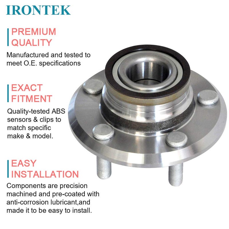 IRONTEK محور العجلة الأمامية ومحمل IRONTEK 513224x2 للدفع الخلفي لمركبات دودج وكرايسلر - Image 3