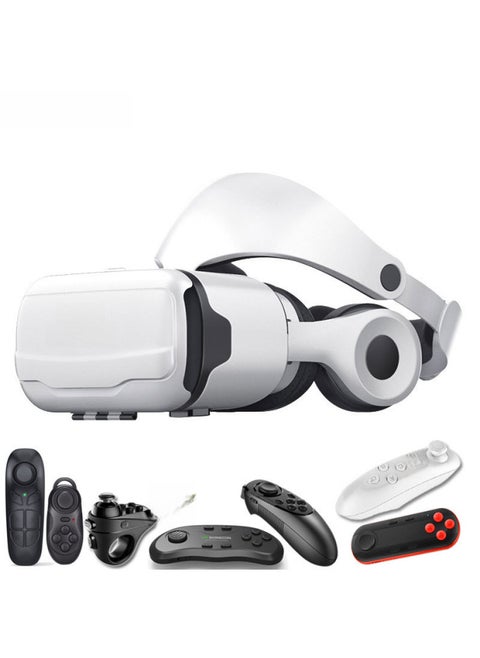 نظارات الواقع الافتراضي G02EF HD VR مرآة سحرية بالجملة عبر الحدود للهواتف المحمولة ثلاثية الأبعاد نظارات الواقع الافتراضي الذكية - اللون: إصدار Deluxe من الجيل الرابع + مقبض قوس 050