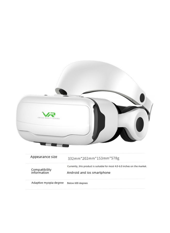 نظارات الواقع الافتراضي G02EF HD VR مرآة سحرية بالجملة عبر الحدود للهواتف المحمولة ثلاثية الأبعاد نظارات الواقع الافتراضي الذكية - اللون: إصدار Deluxe من الجيل الرابع + مقبض قوس 050