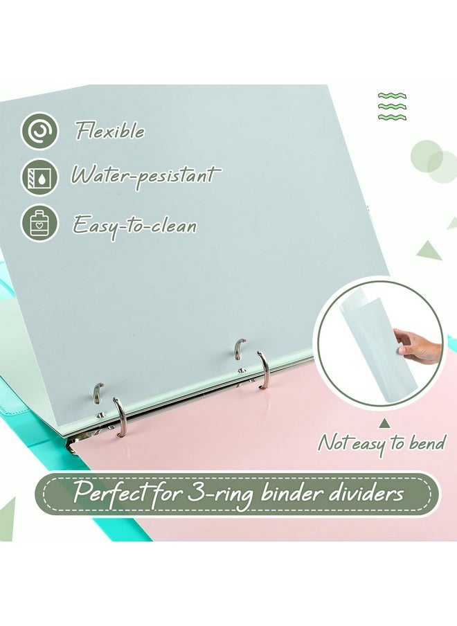 Honoson 12 Sets 8 Tab Binder Dividers For 3 Ring Binders 8.5 X 11 Inch Paper Multicolor Dividers With Plastic Film 3 Hole Punched Page Dividers Sturdy Binder Index Dividers For School (Dark Color)  - Image 3