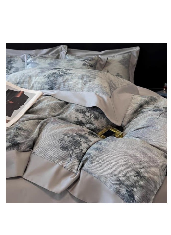 Generic Fitted Sheet Style — ﻿ High End Pure Cotton Thick Printed Bedding Four Piece Set  - Image 1