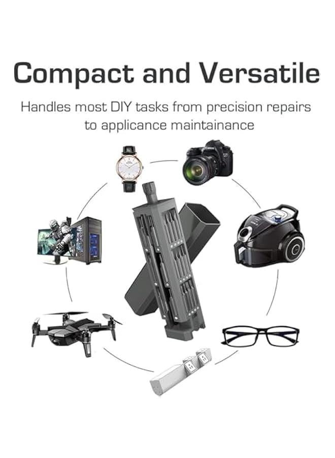 مجموعة مفكات براغي دقيقة 44 في 1 من توريسيك، مجموعة مفكات براغي مغناطيسية صغيرة مع حافظة، مجموعات اصلاح من الستيل للكمبيوتر واللابتوب والكاميرا والجوال والساعات والنظارات - Image 4