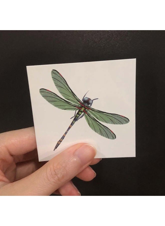 3 Sheets Colourful Dragonfly Temporary Tattoo Stickers Small Pattern Shoulder Arm Ankle Realistic Fake Tattoo - Image 4