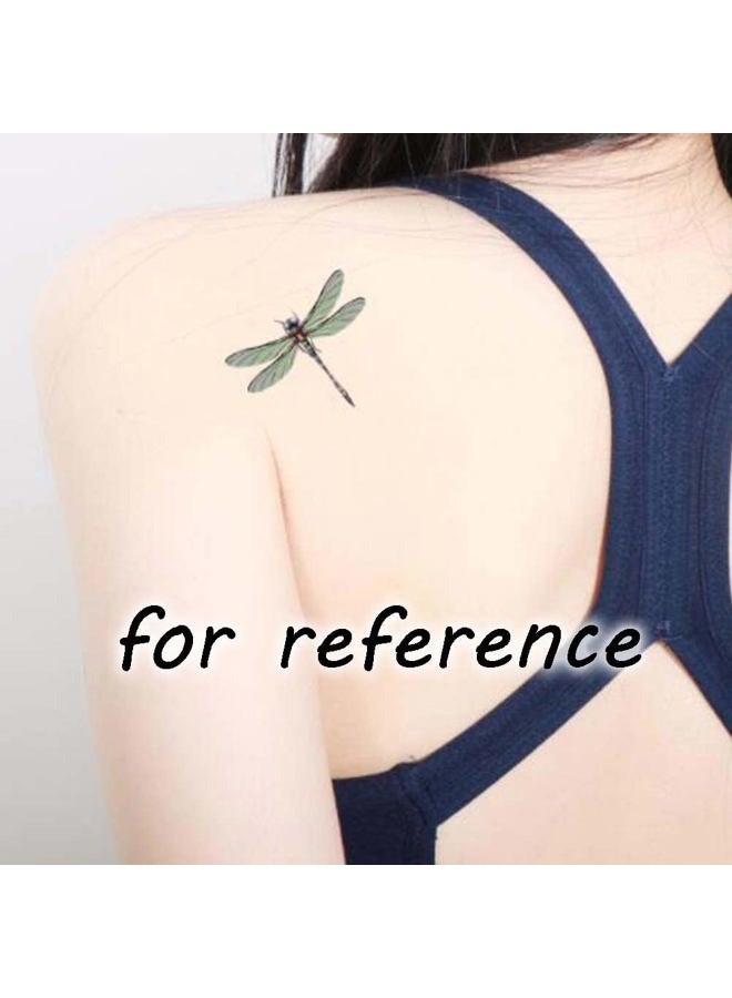 3 Sheets Colourful Dragonfly Temporary Tattoo Stickers Small Pattern Shoulder Arm Ankle Realistic Fake Tattoo - Image 2