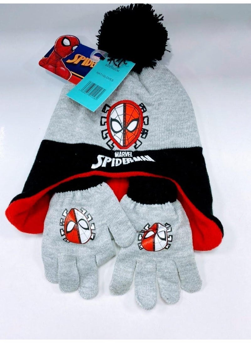 SPIDERMAN Marvel Spider-Man Kid's Winter Hat and Snow Gloves 2-piece set by kids TV - Image 1