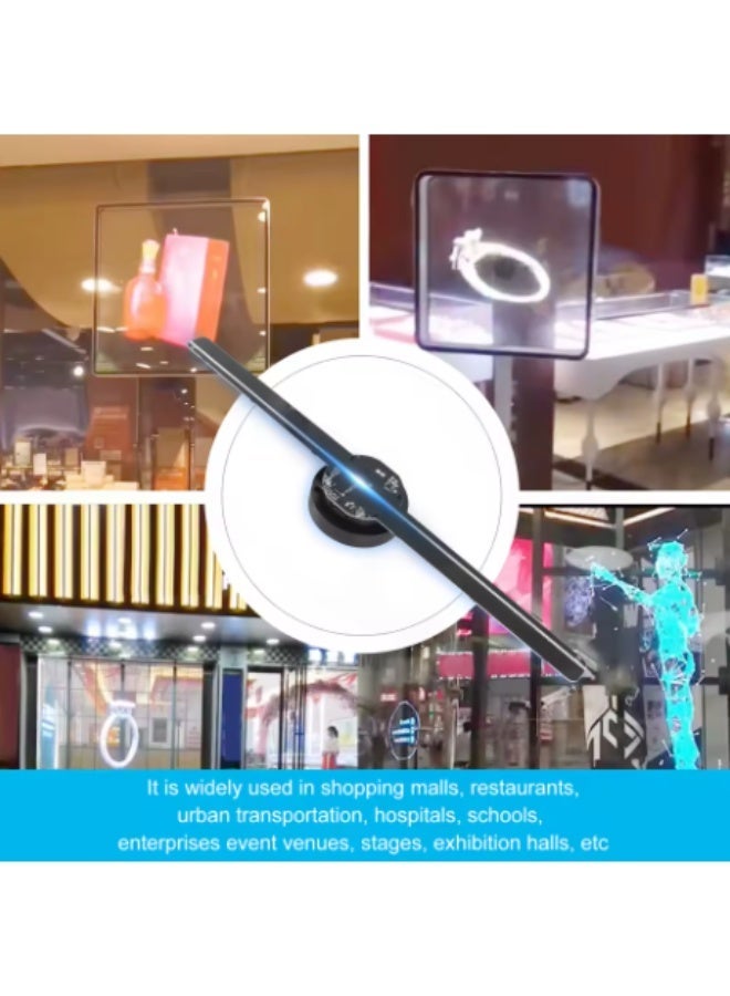3D Holographic Projector Fan Led Lamp Beads Upload Hologram fan Photos and Videos Display Advertising Light Sign Light Display - Image 5