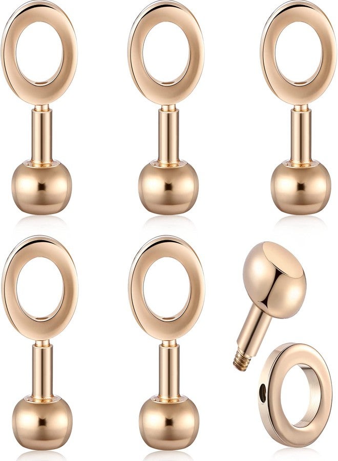 كانلير 6 قطع من مشبك سحاب داخلي، مشبك سلسلة حقيبة نحاسي، مشبك معدني موصل لحقيبة صغيرة (ذهبي فاتح) - Image 1