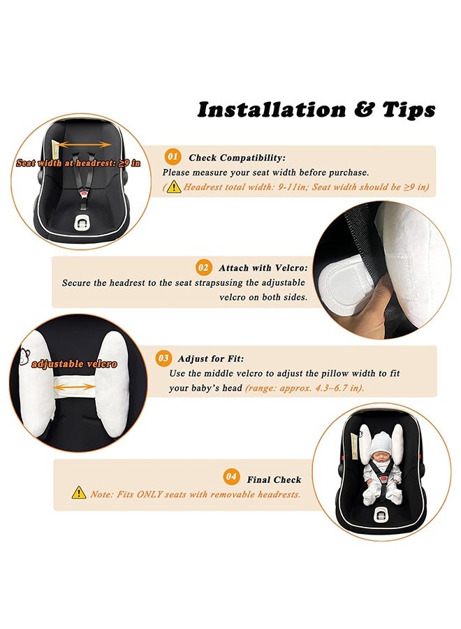 Adjustable Infants and Baby Neck Head Support, U-Shape Children Travel Pillow Cushion for Car Seat, Offers Protection Safety for Kids - Image 3