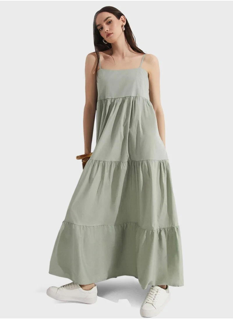 JUNE Tiered Maxi Dress