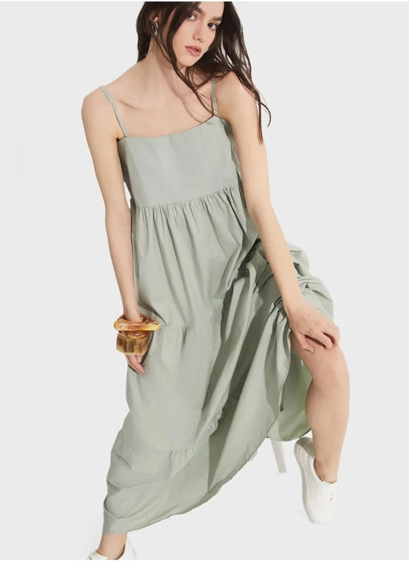 JUNE Tiered Maxi Dress
