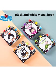 Generic LakaRose Baby Bite Black And White Label Cloth Book Baby Early Education Visual Stimulation Tear-free Paper Book Toy-Color:Black And White Label Cloth Book Traditional (car)  - Image 4