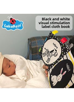 Generic LakaRose Baby Bite Black And White Label Cloth Book Baby Early Education Visual Stimulation Tear-free Paper Book Toy-Color:Black And White Label Cloth Book Traditional (car)  - Image 5