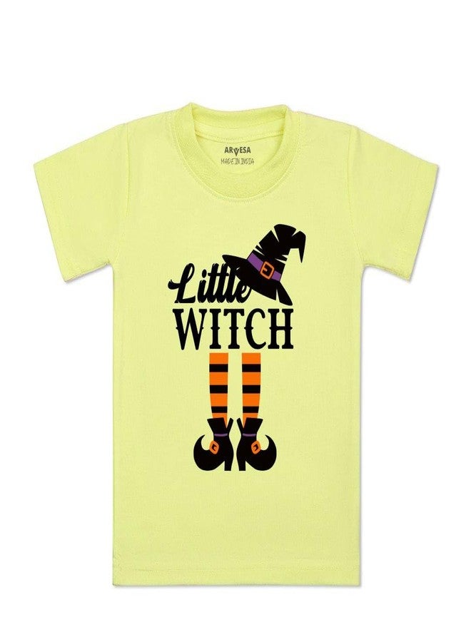 ARVESA My First Halloween TS-1143 Halloween Baby Tshirt for Kids Boys & Girls Half Sleeves Round Neck Clothes Tshirt for Kids Boys 1 Months to 6 Years Dress Yellow - Image 1