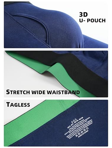 TIICHOO Washable Urinary Incontinence Underwear for Men Cotton Boxers Briefs 5 Pack(XL, 2 Black/Burgundy/Navy/Light Gray) - Image 5