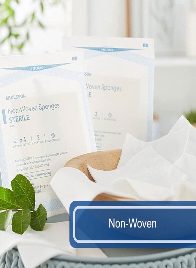 McKesson Non-Woven Sponges, Sterile, 6-Ply, Polyester/Rayon, 4 in x 4 in, 2 per Pack, 25 Packs, 50 Total - Image 5