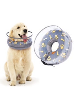 Inflatable Dog Collar, Cute Cat Inflatable Collar After Surgery, with Enhanced Anti-Licking, for Unrestricted in Daily Life, Comfortable Dog Recovery Collar (M)